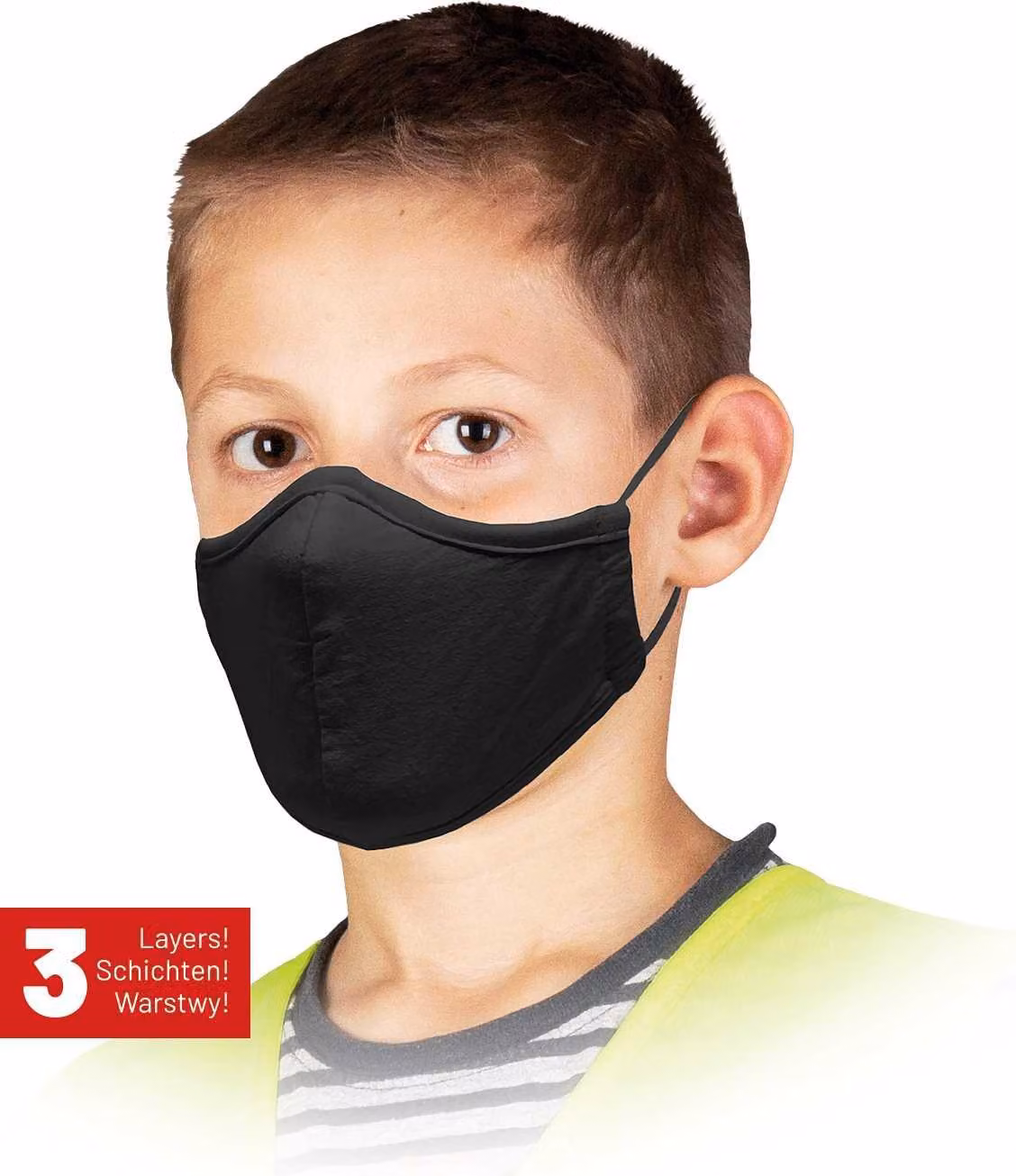 Mascherina riutilizzabile per bambini / Nero / MAS-SAFER-KIDS B
