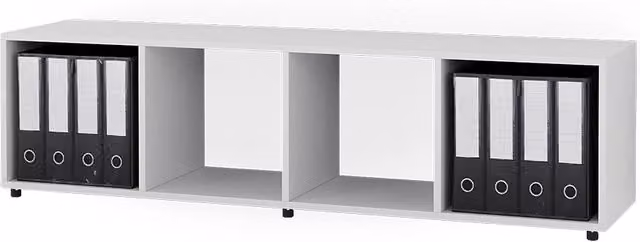 Scaffale Ludus Vicco Bianco con 2 scatole pieghevoli H: 142.5 cm, L: 36.2 cm, P: 33.0 cm