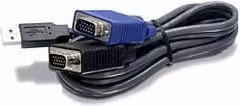 KVM Switch Trendnet con cavo USB e VGA da 4,5 m, Nero