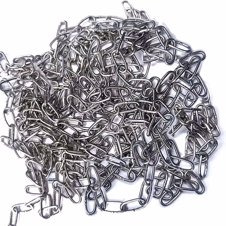Catena in acciaio inossidabile, zincata, lunghezza 10 metri, diametro 1,5 mm, portata massima 15 kg