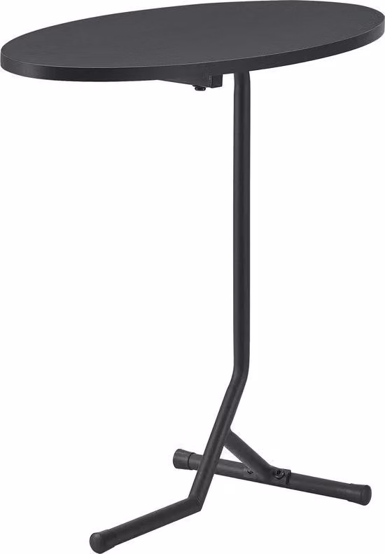 Tavolino 55x60x30 cm - In legno e nero - MDF e metallo verniciato a polvere - Design elegante