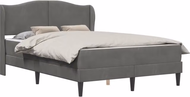 Letto matrimoniale | Letto per adulti | Struttura del letto Grigio Scuro 120 x 200 cm Velluto