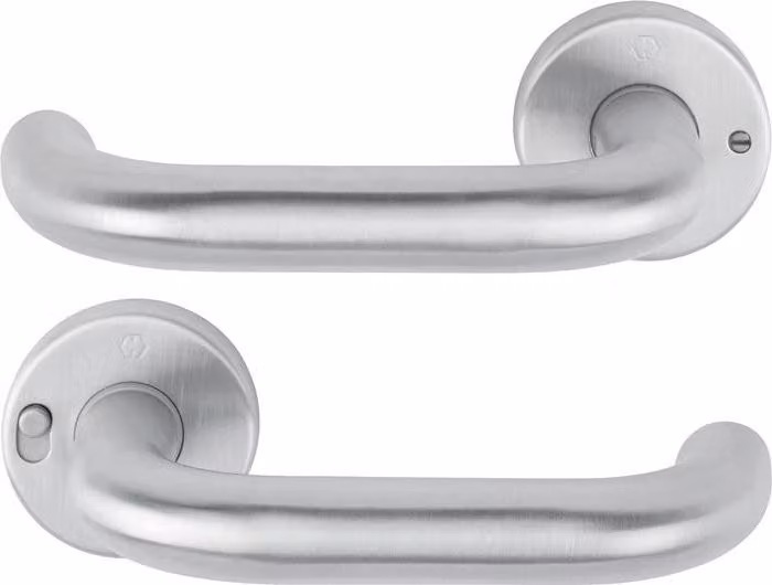 Set maniglia Paris E138Z/42VR acciaio inox F69 rotondo DIN destro D/D