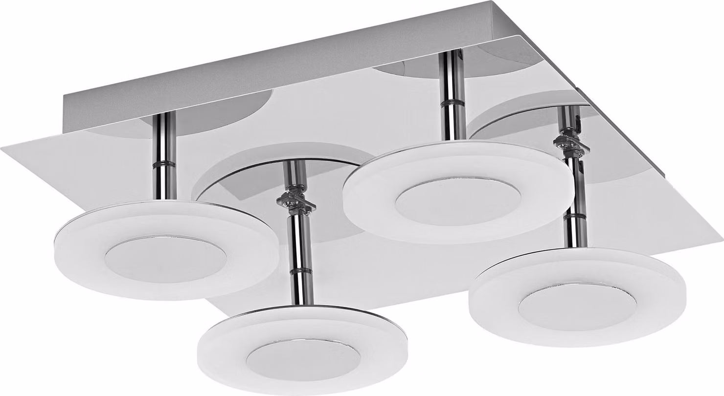 LEDVANCE Lampada da bagno Smart LED cromo, 26W, 2800LM, 3000-6500K, 30cm, IP44, applique Orbis Wave, lampada da bagno con tecnologia wifi, dimmerabile, controllabile tramite app e assistente vocale