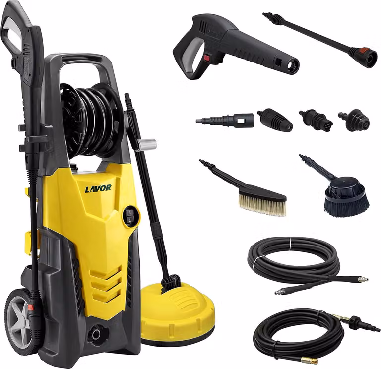 Idropulitrice - 170 bar - 2500 watt - Idropulitrice per acqua fredda, con accessori per la pulizia di terrazze e pistola a getto d'acqua