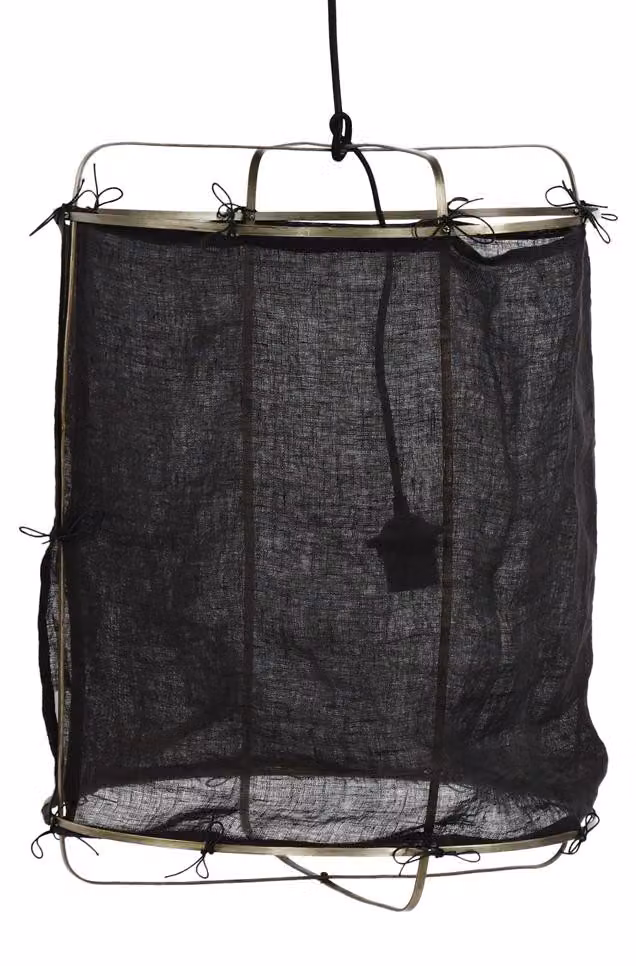 Lampada a sospensione Pomax Grisha, nera, diametro 38 cm, altezza 50 cm