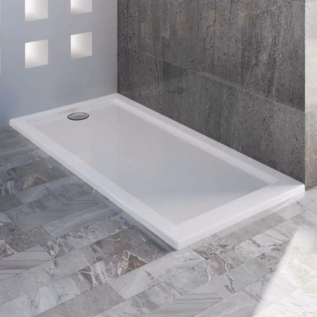 Piatto doccia rettangolare Fosterberg Floret in acrilico bianco lucido L: 160 cm – 2