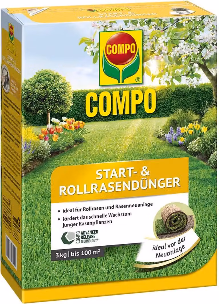 COMPO Fertilizzante per prati nuovi e pronti all'uso per 100 m² - 3 kg