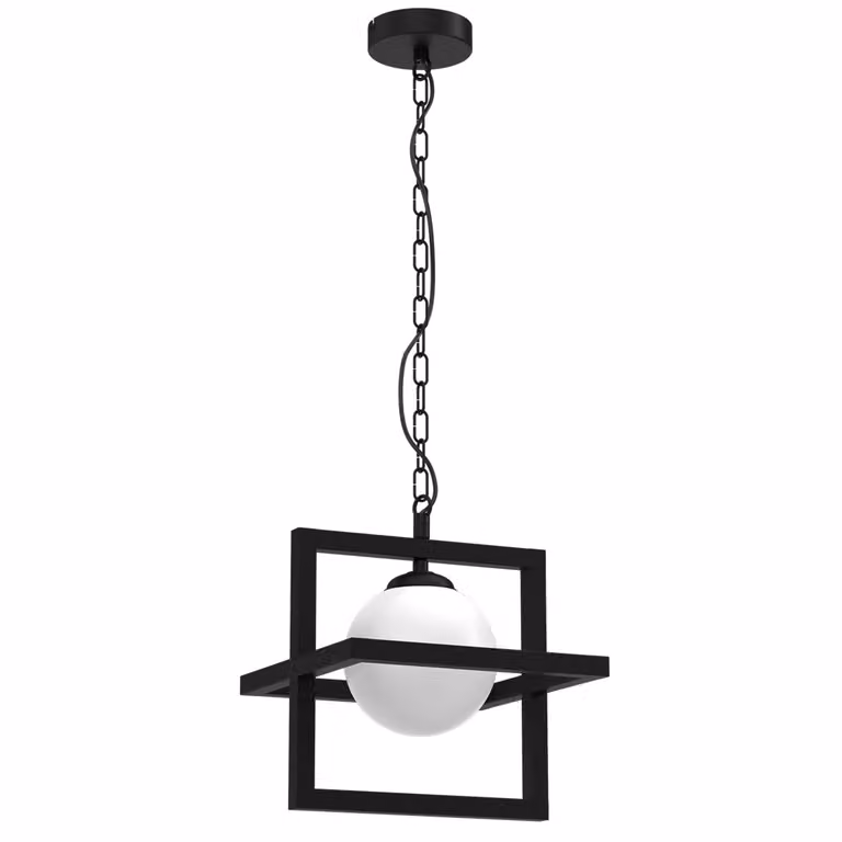 Lampada a sospensione DIEGO, 1 attacco E14, colore nero, materiale: metallo