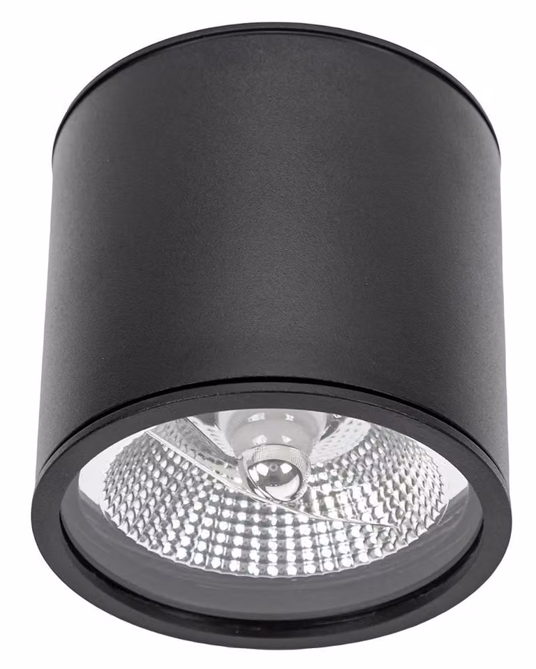 Faretto da soffitto nero D-120mm AR111 GU10 IP65 rotondo