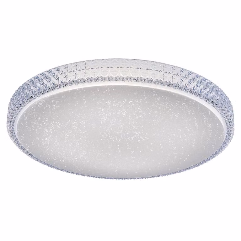 Plafoniera LED, cristallo, dimmerabile, CCT, D 60 cm