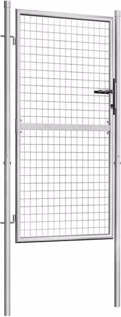 Cancello da Giardino in Acciaio Zincato 100x150 cm Argento CFW4602198