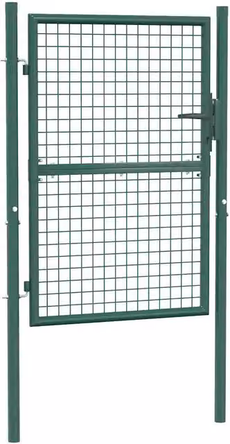 Cancello per recinzione a battente singolo in acciaio verde CFW2021559 L: 100 cm, H: 125 cm