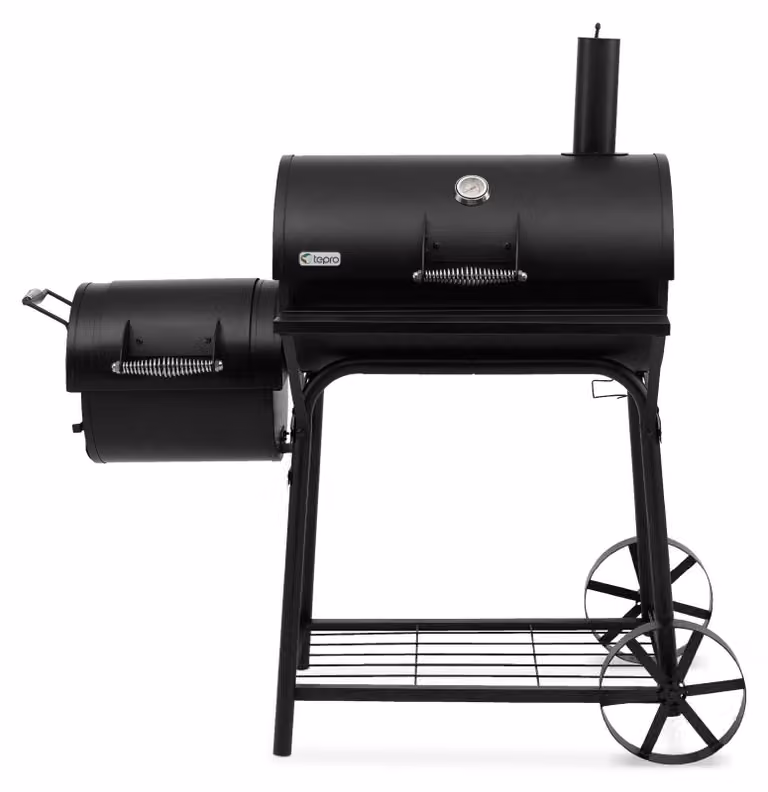 barbecue a carbonella tepro Biloxi, superficie di cottura: circa 58 x 40 cm, con camera di combustione laterale