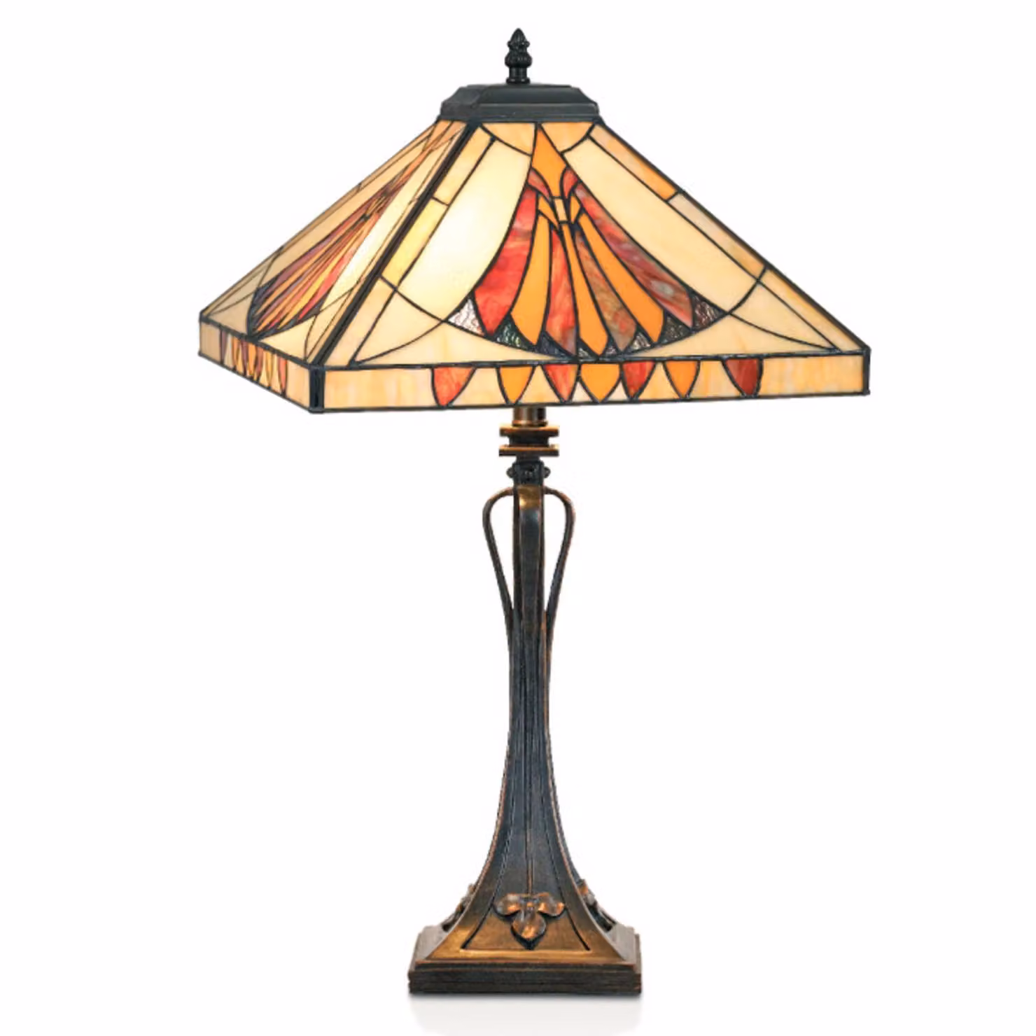 Artistar Lampada da tavolo Tiffany Amalia, Multicolore, Soggiorno / Sala da pranzo, Metallo, Tiffany, Lampada da tavolo