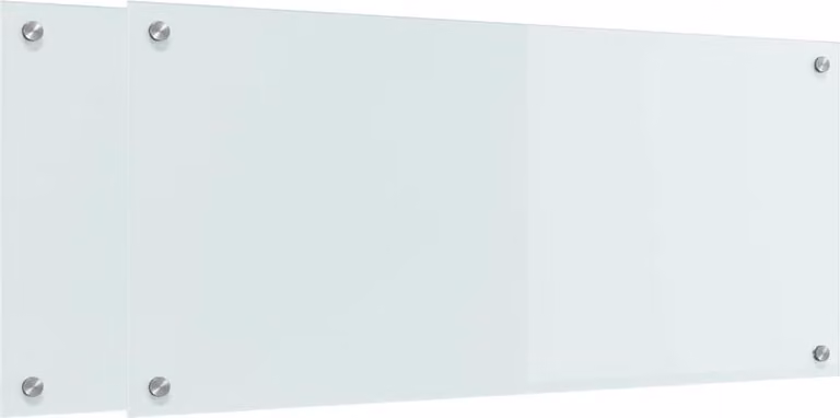Schienale da cucina 2 pcs Bianco 90 x 40 cm vetro temperato