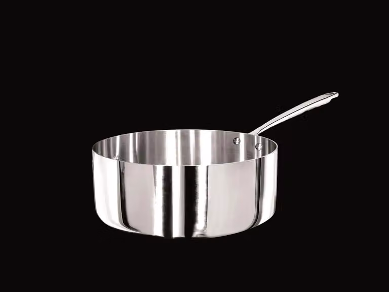 Casseruola Bassa Alu-inox 1907 3ply lucido, per induzione con con un manico, diam. 28cm