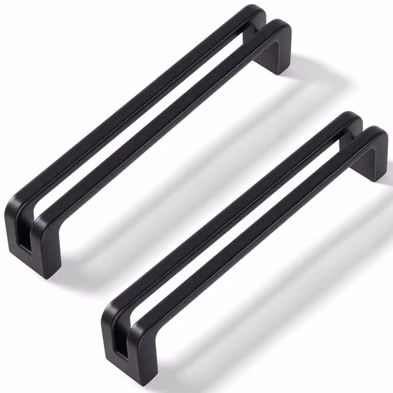 Elzusha - Set di 6 maniglie nere da 160 mm per mobili da cucina
