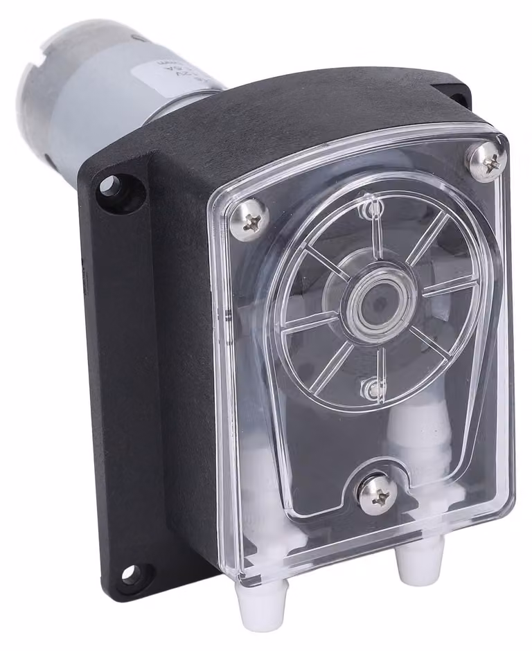Pompa peristaltica DC 12V, 1500 ml/min, con doppia testina e tubo in silicone