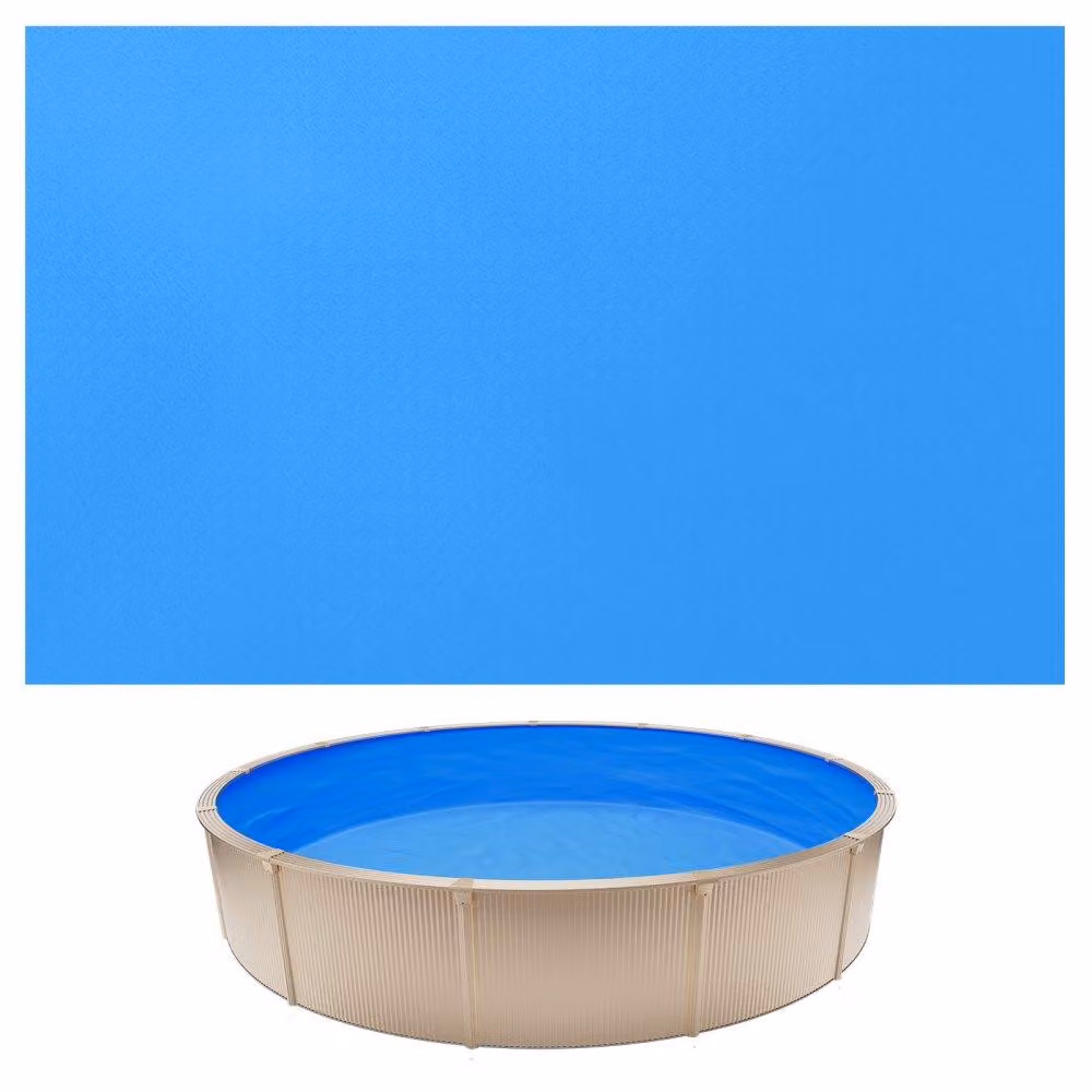 Pellicola per piscina, forma circolare, diametro 3505 mm, spessore 0,6 mm, PVC, colore blu, pellicola di ricambio