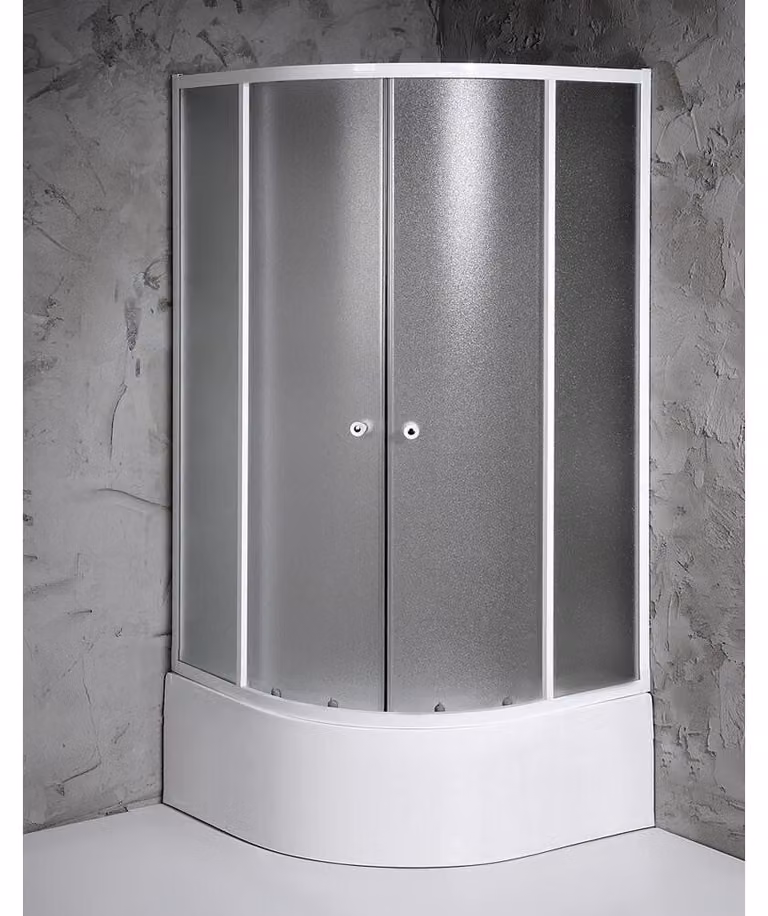 Cabine doccia Aqualine - Cabina doccia Arlen 900x900x1500 mm, bianco/vetro BRICK BTR903