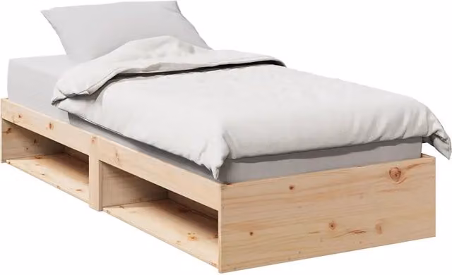 Dormeuse vidaXL in legno massello di pino non trattato con doghe fisse L/P/H: 200 x 80 x 30 cm