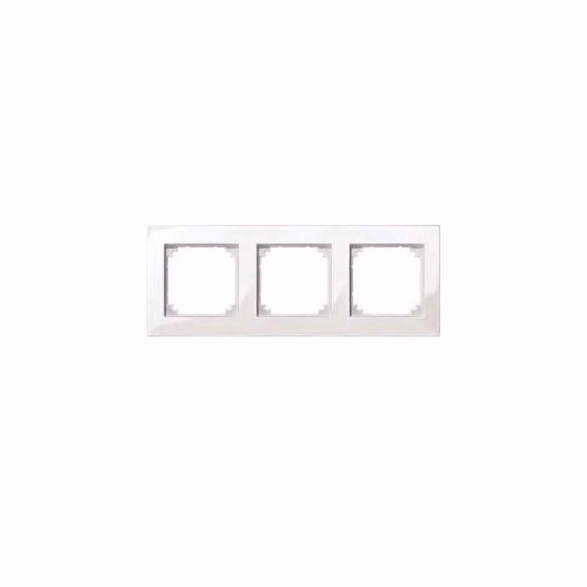 Cornice M-PLAN II, a 3 ante, a filo, bianco polare lucido