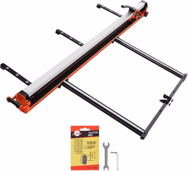 Tagliapiastrelle Manuale 1800mm TC-X01A-1800 in Acciaio al Carbonio Arancione, Guida Precisa per Taglio Piastrelle e Ceramica Fai da Te