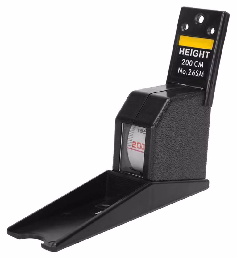 Stadiometro da parete, altezza 2 metri, per bambini e adulti, colore nero