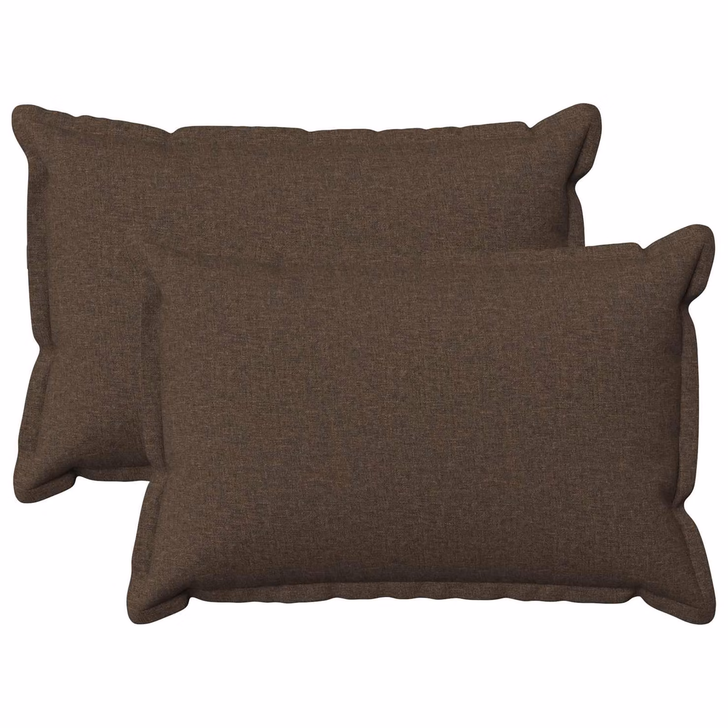Set di 2 cuscini vidaXL HOUTEN in lino color tortora con fodera lavabile e rimovibile