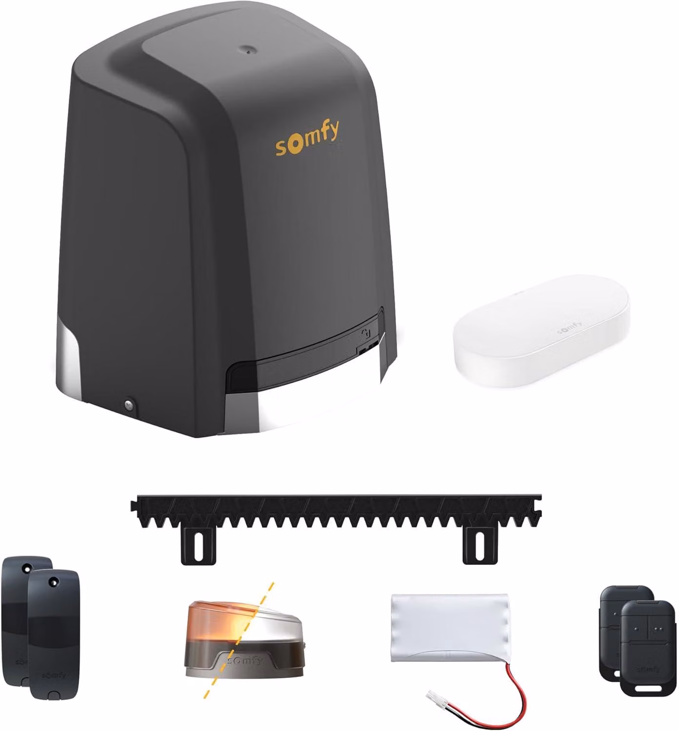 Motore per cancelli scorrevoli, adatto per cancelli fino a 8 metri e con un peso massimo di 600 kg. Sistema di automazione per cancelli intelligente, controllabile tramite app e con comando vocale