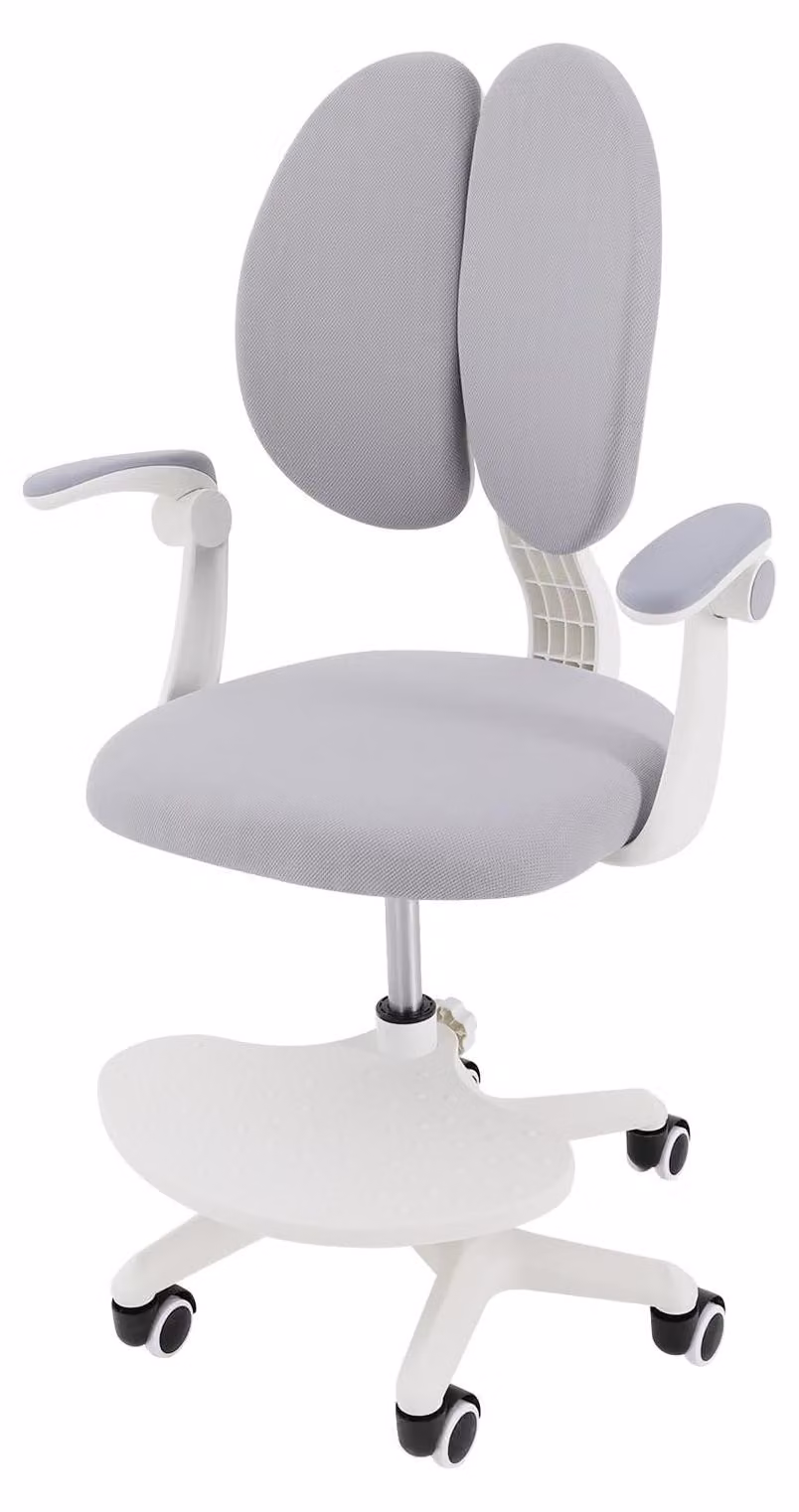 Sedia da scrivania ergonomica per bambini, con poggiapiedi
