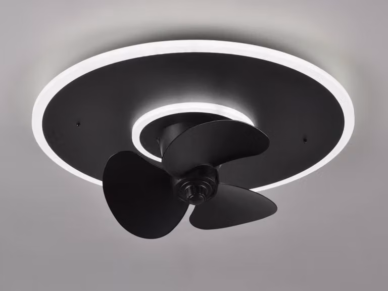 Ventilatore da soffitto con luce LED NYBRO R64133132 nero Pilot RL