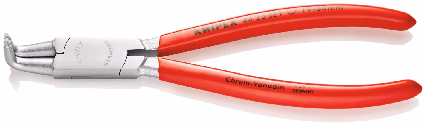 KNIPEX 44 23 J21 Pinza per anelli interni in fori cromati rivestita in plastica 170 mm