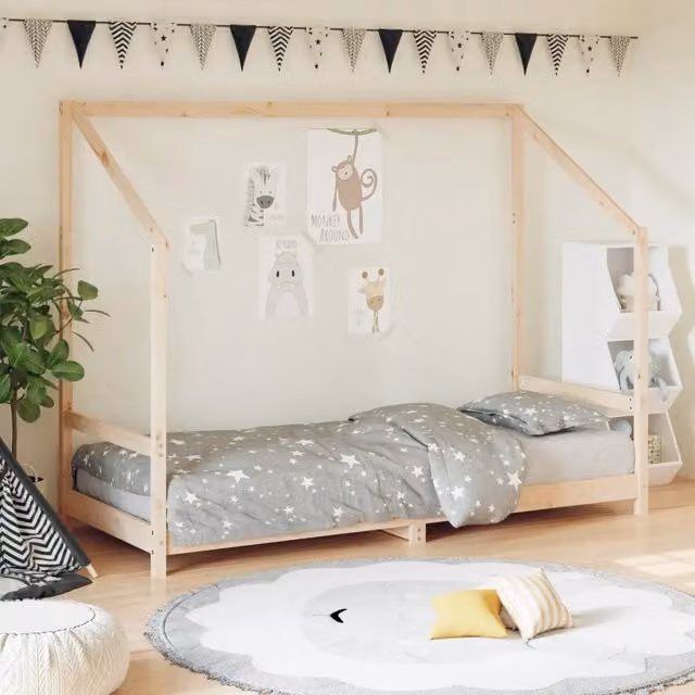 Giroletto per Bambini-Struttura Letto Bambini 80x200 cm in Legno Massello di Pino 471079