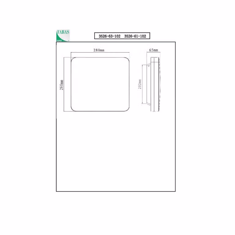 Fabas Luce Folk Plafoniera da esterno a LED, 28 cm x cm, bianco, IP65, Bianco / Opale, Plastica, Plafoniere LED
