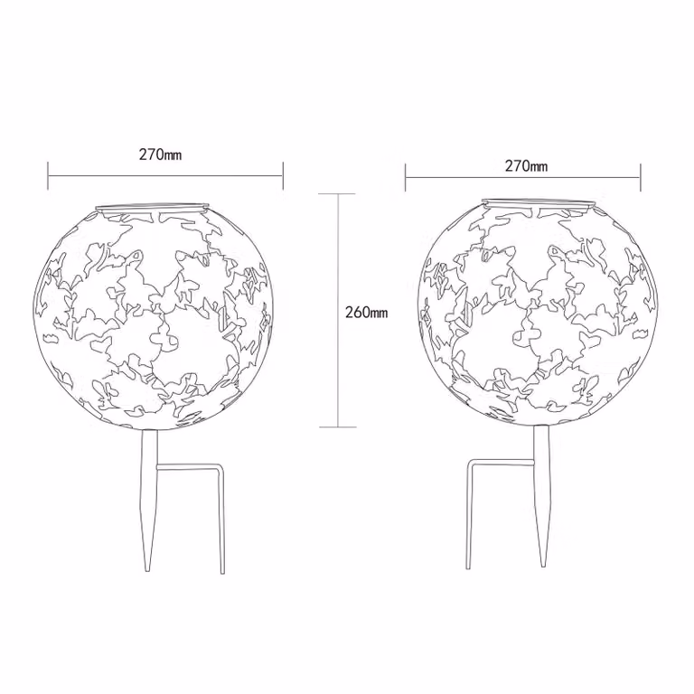 Globo Lampada solare 36749/36749S, Alluminio / Grigio / Zincato, Metallo, Lampada solare