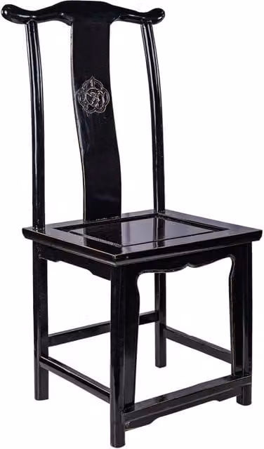 Sedia in legno nero 49x42x119/48h