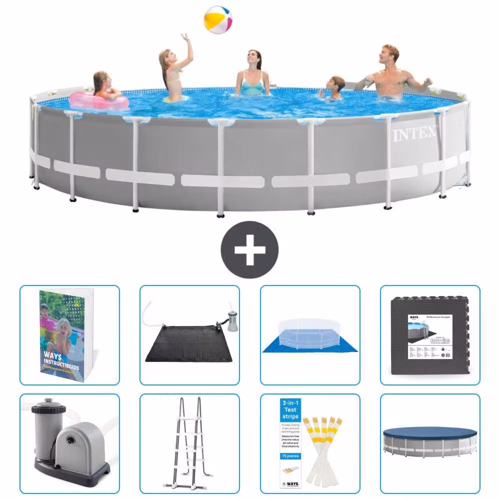 Struttura per piscina a forma di prisma - 549x122 cm - composta da 7 elementi - modello S543