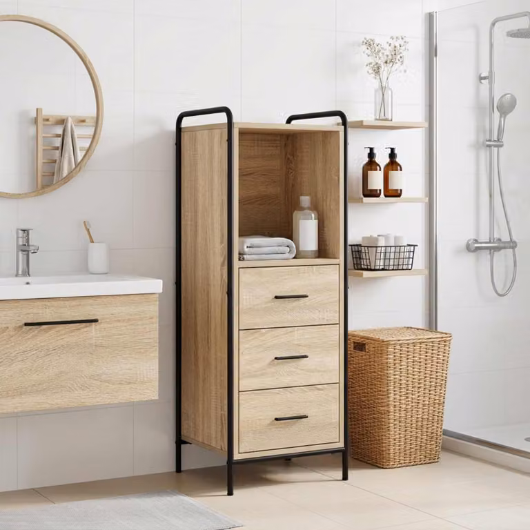 vidaXL Mobile da Bagno Rovere Sonoma 40 x 36 x 109,5 cm