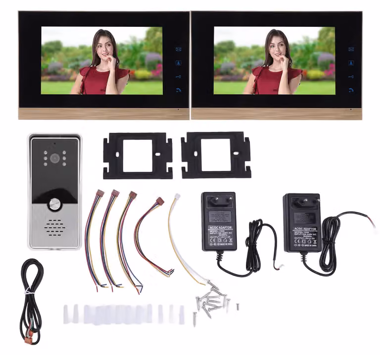 Videocitofono con cavo, sensore CMOS HD, sblocco con un solo tasto, videocitofono con comando touch e schermo da 7 pollici per la casa, Unt