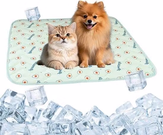 Cuccia refrigerante per cani con motivo avocado, tappetini refrigeranti per cani e gatti, ideale per l'estate, dimensioni 60 x 50 cm