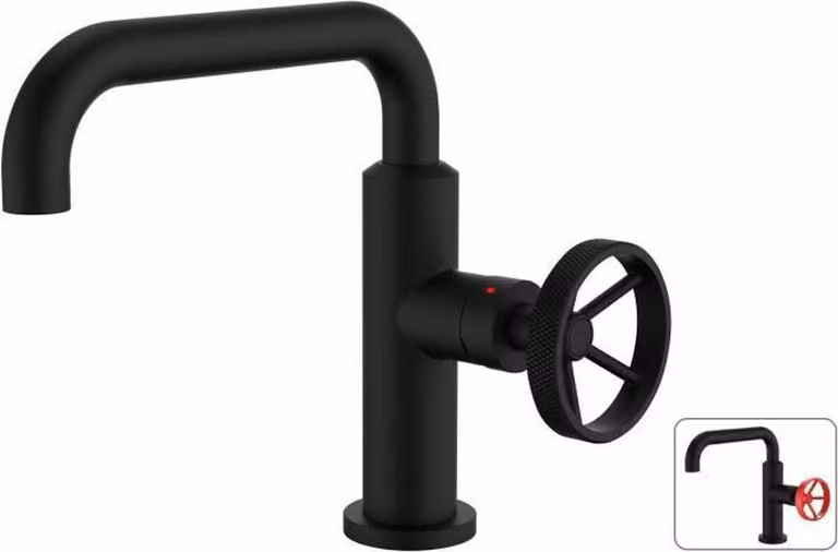 ROUSSEAU industrial sink mixer - Swivel spout - Black