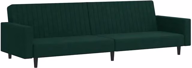 Divano letto | Sof¨¤ letto | Letto singolo a 2 Posti Verde Scuro in Velluto