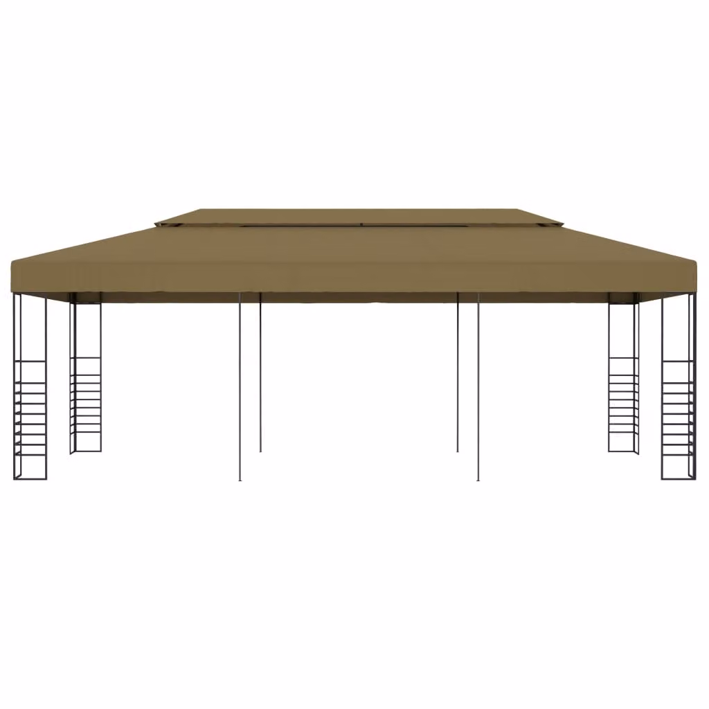 Gazebo da Giardino 6x3x2,7 m Grigio Talpa 180 g/m²