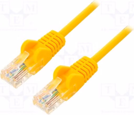 1 cavo RJ45-Kabel, 1 metro, giallo, in PVC