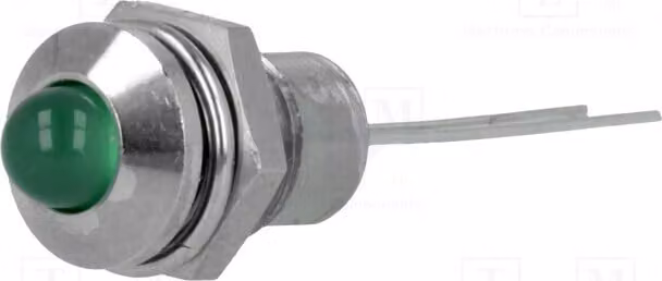 1 x Indicatore luminoso: LED S082, lampada indicatore LED, grado di protezione IP40, foro di montaggio: Ø 8,2 mm, convesso