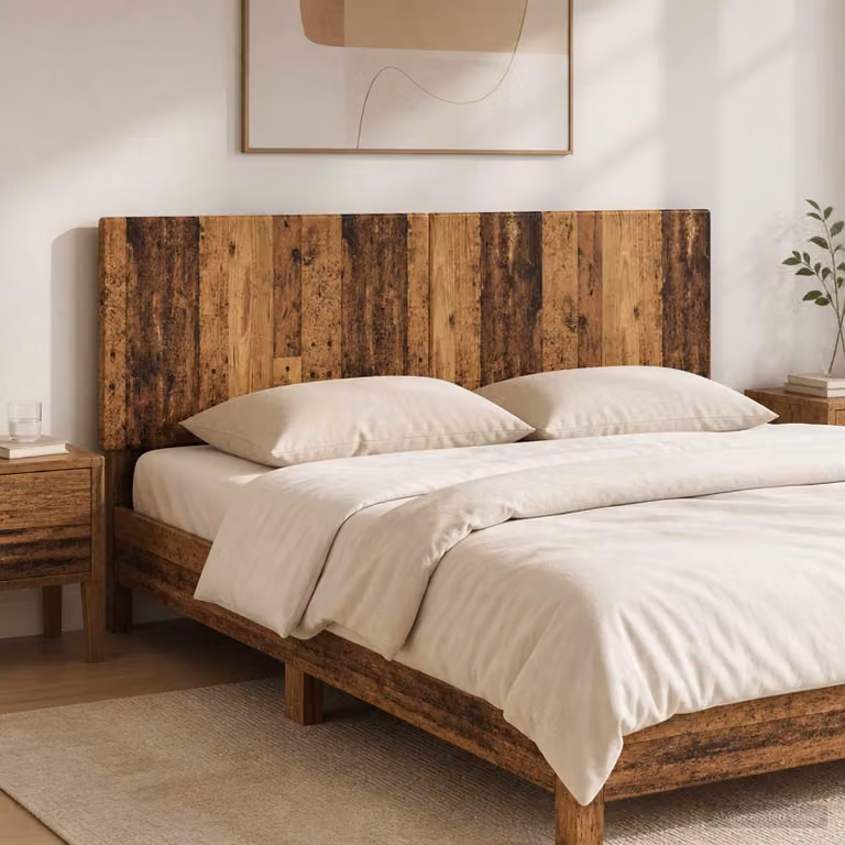 Testiera da muro vidaXL BREDA in legno ingegnerizzato, colore marrone antico, L: 180,5 cm, H: 50 cm, P: 16 cm