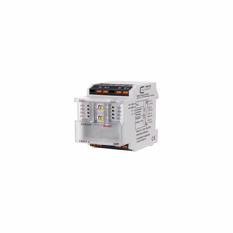 METZ CONNECT FAA-F 4 24 V CA/CC CAN, analogico, uscita, 4 canali, RS-485, alimentazione di campo, 550 ms