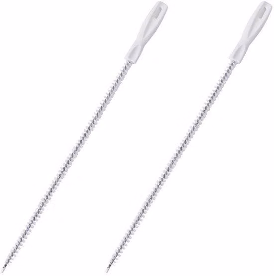 Set Azomor composto da 2 scovolini flessibili per lo scarico con pratico manico antiscivolo